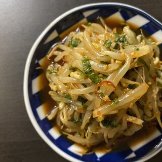 究極のご飯のお供！「ピリ辛しそもやし」